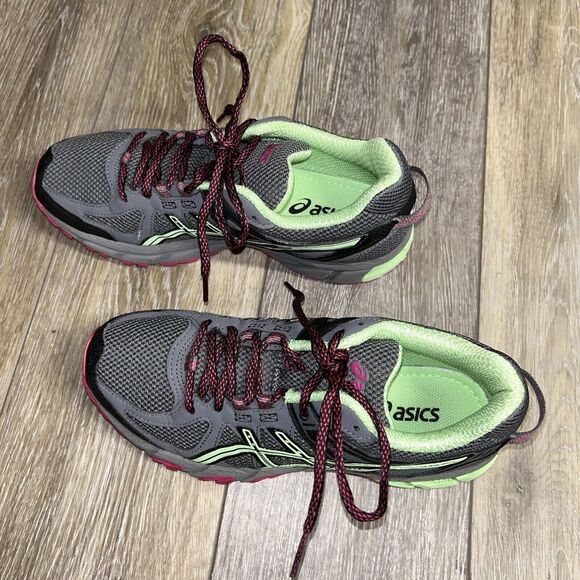 ASICS Gel-Sonoma Gray Pink Green Womens US Size 6 Running Sneaker Shoes T4F7N - Picture 6 of 11